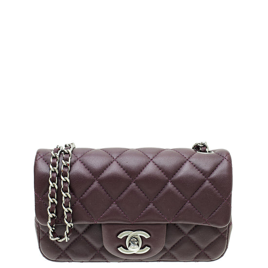 Chanel Dark Violet CC Classic Mini Bag