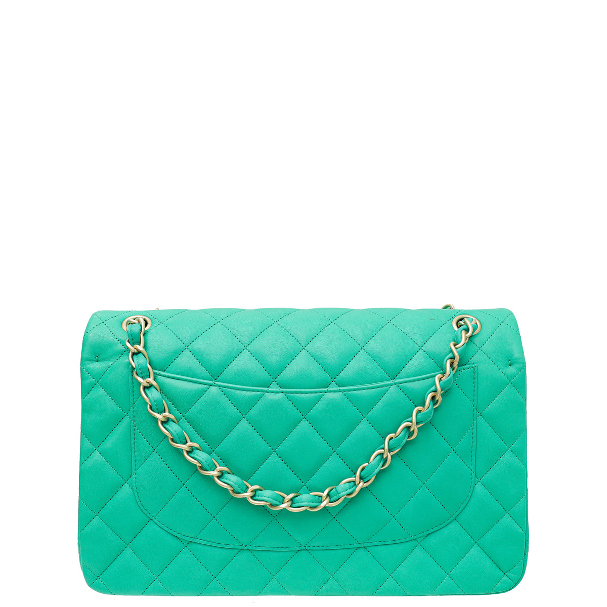Chanel Green CC Classic Double Flap Jumbo Bag-Chanel-THE CLOSET
