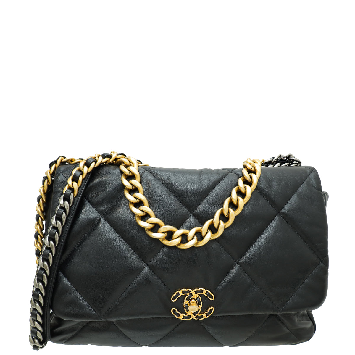 Chanel Black CC 19 Maxi Flap Bag-Chanel-THE CLOSET