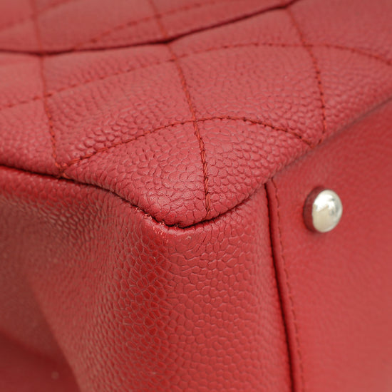 Load image into Gallery viewer, Chanel Red XL Grand Shopping Tote (GST) Bag

