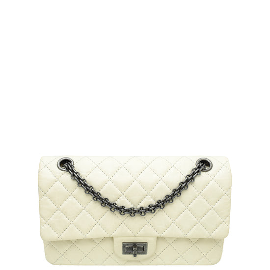 Chanel Silver Quilted Leather Mini Reissue 2.55 Double Flap Bag