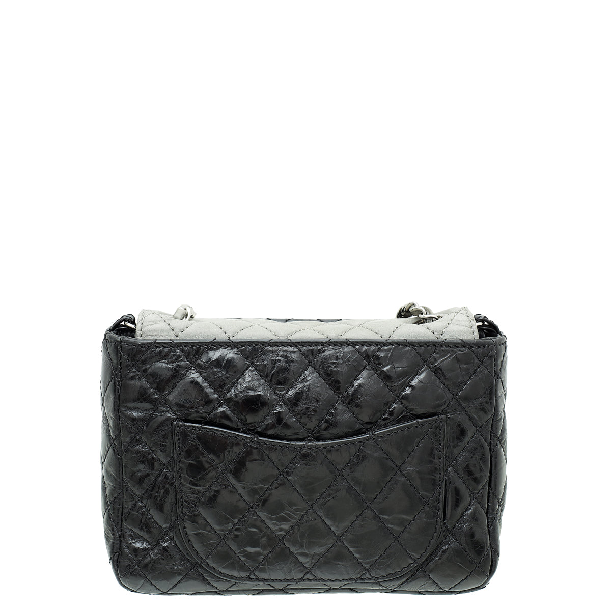 Chanel Black Aged Quilted Leather Mini Reissue Camera Bag at