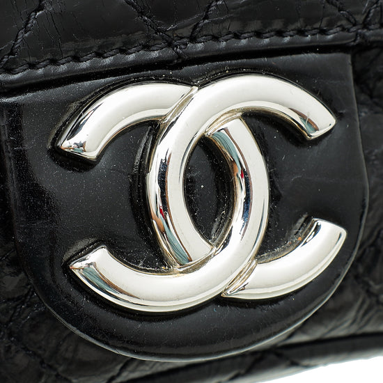 Chanel CC Patent Aged Leather Mini Crossbody Bag