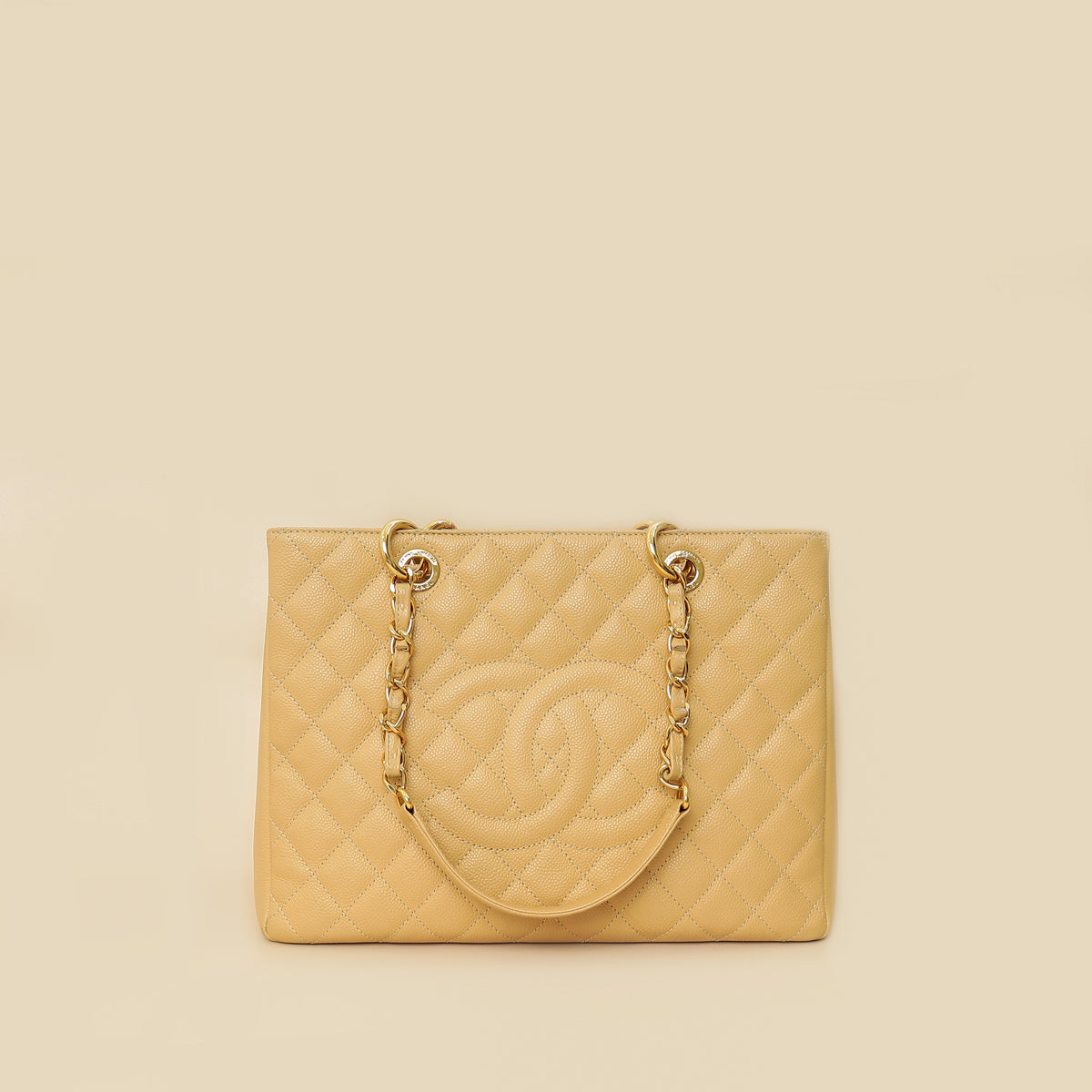 Chanel Beige Grand Shopping Tote "GST" Medium Bag-Chanel-THE CLOSET