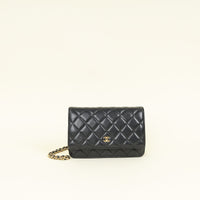 Chanel Black CC Classic Wallet On Chain