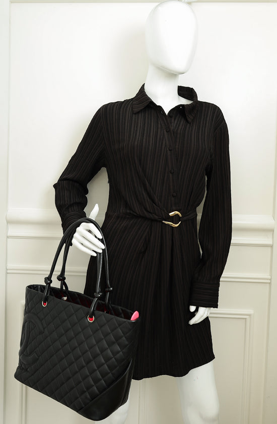 Chanel Black Cambon Ligne Large Tote Bag-Chanel-THE CLOSET