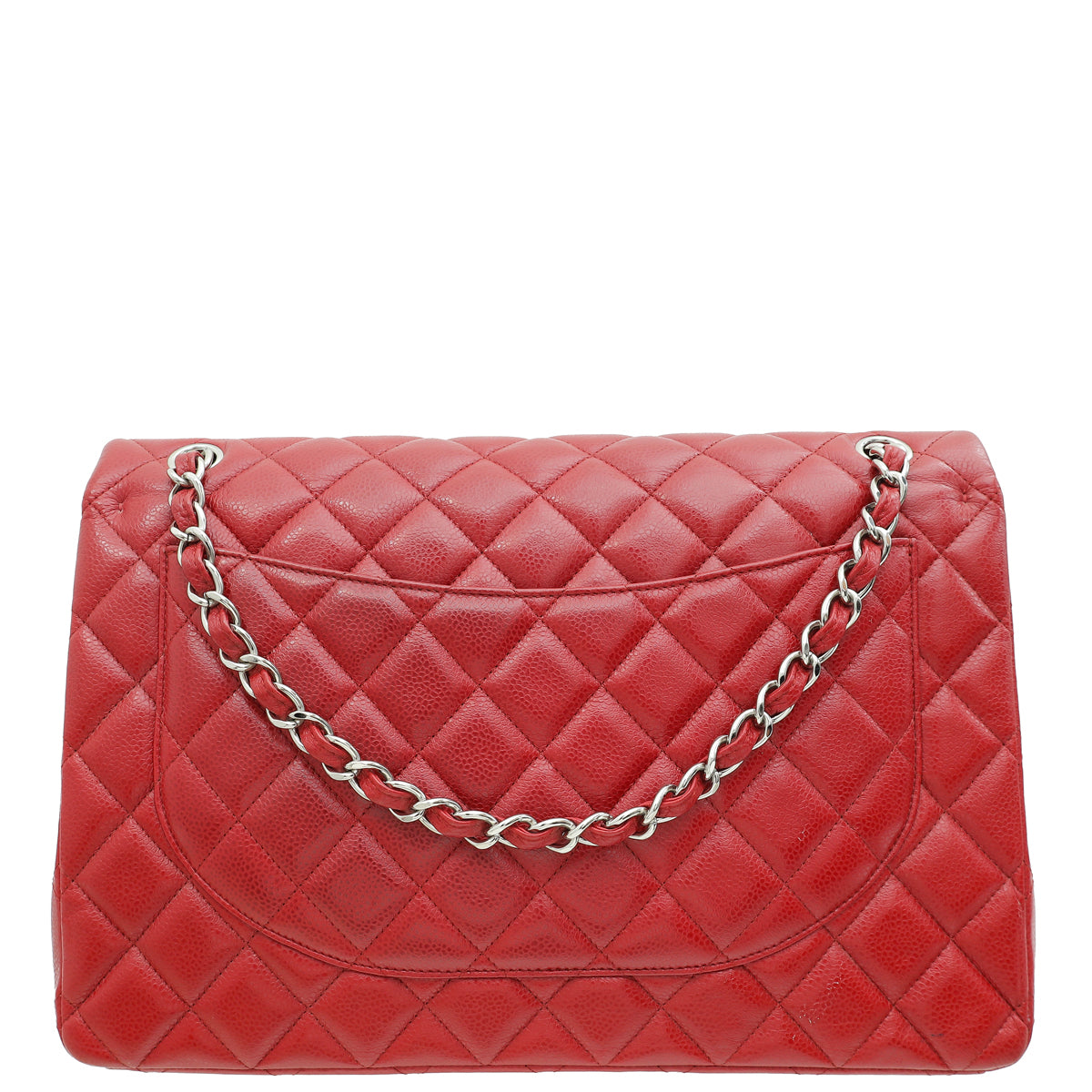 Chanel Red Classic Double Flap Maxi Bag-Chanel-THE CLOSET