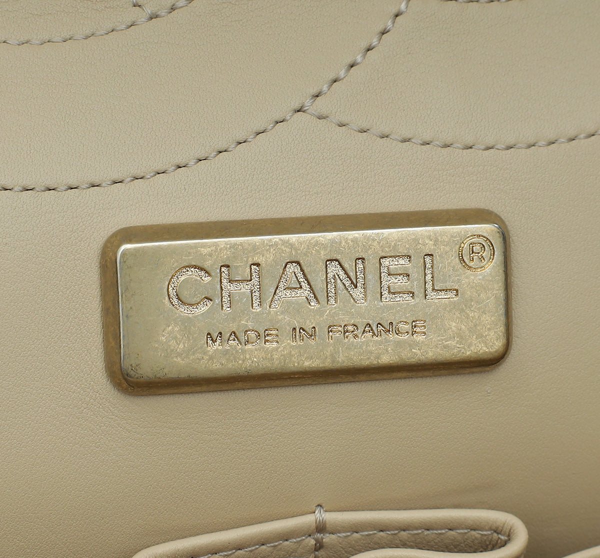 Chanel Beige Fine 2.55 Reissue 228 Flap Bag