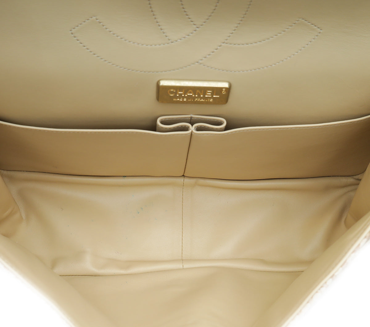 Chanel Beige Fine 2.55 Reissue 228 Flap Bag