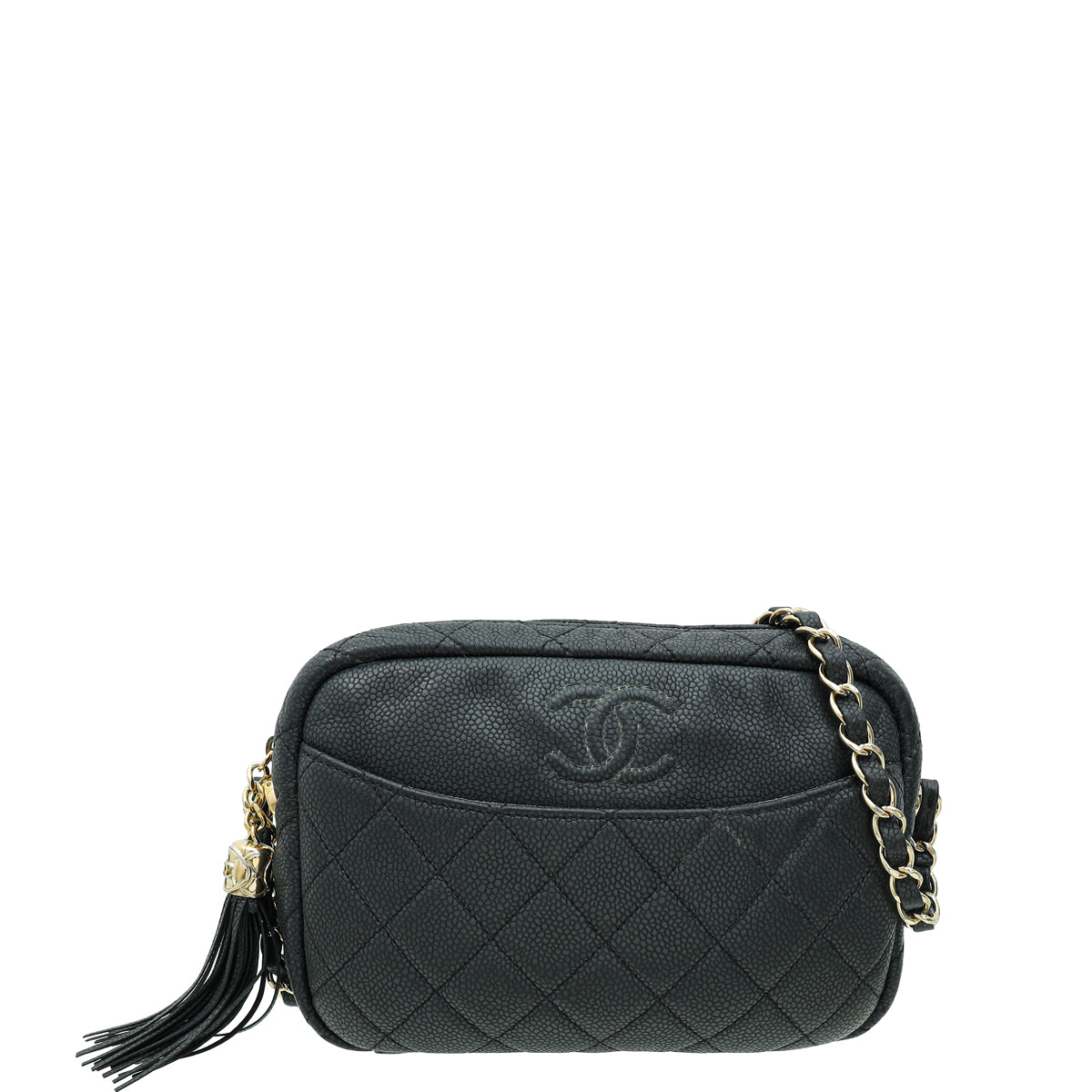 Chanel Black CC Coco Tassel Small Camera Case