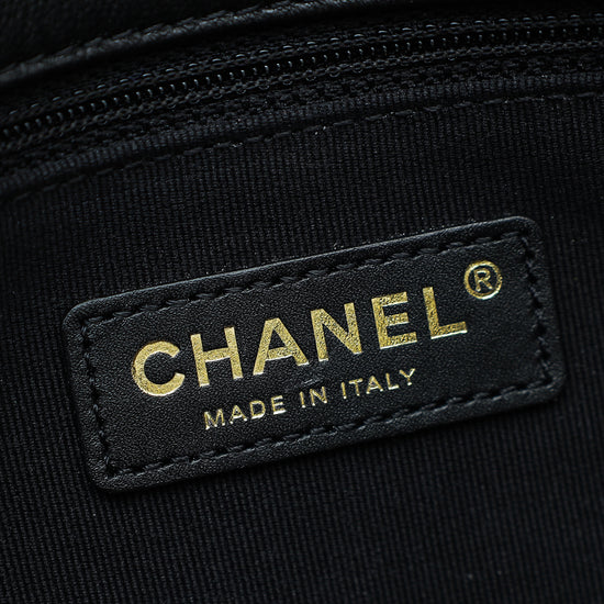 Chanel Black CC Double Chain Strap Small Flap Bag