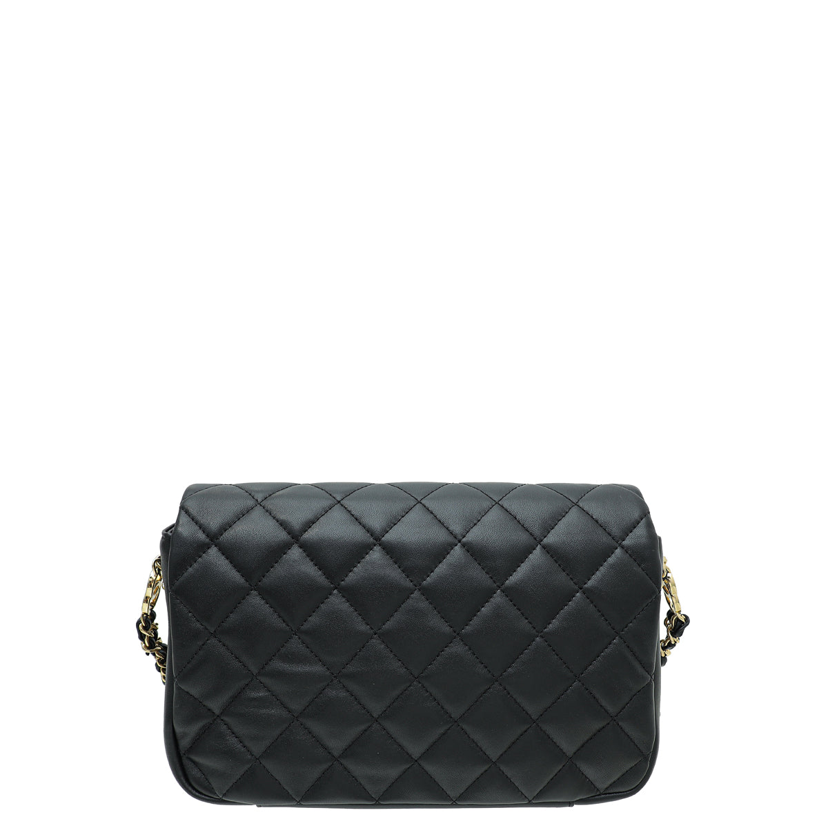 Chanel Black CC Double Chain Strap Small Flap Bag-Chanel-THE CLOSET