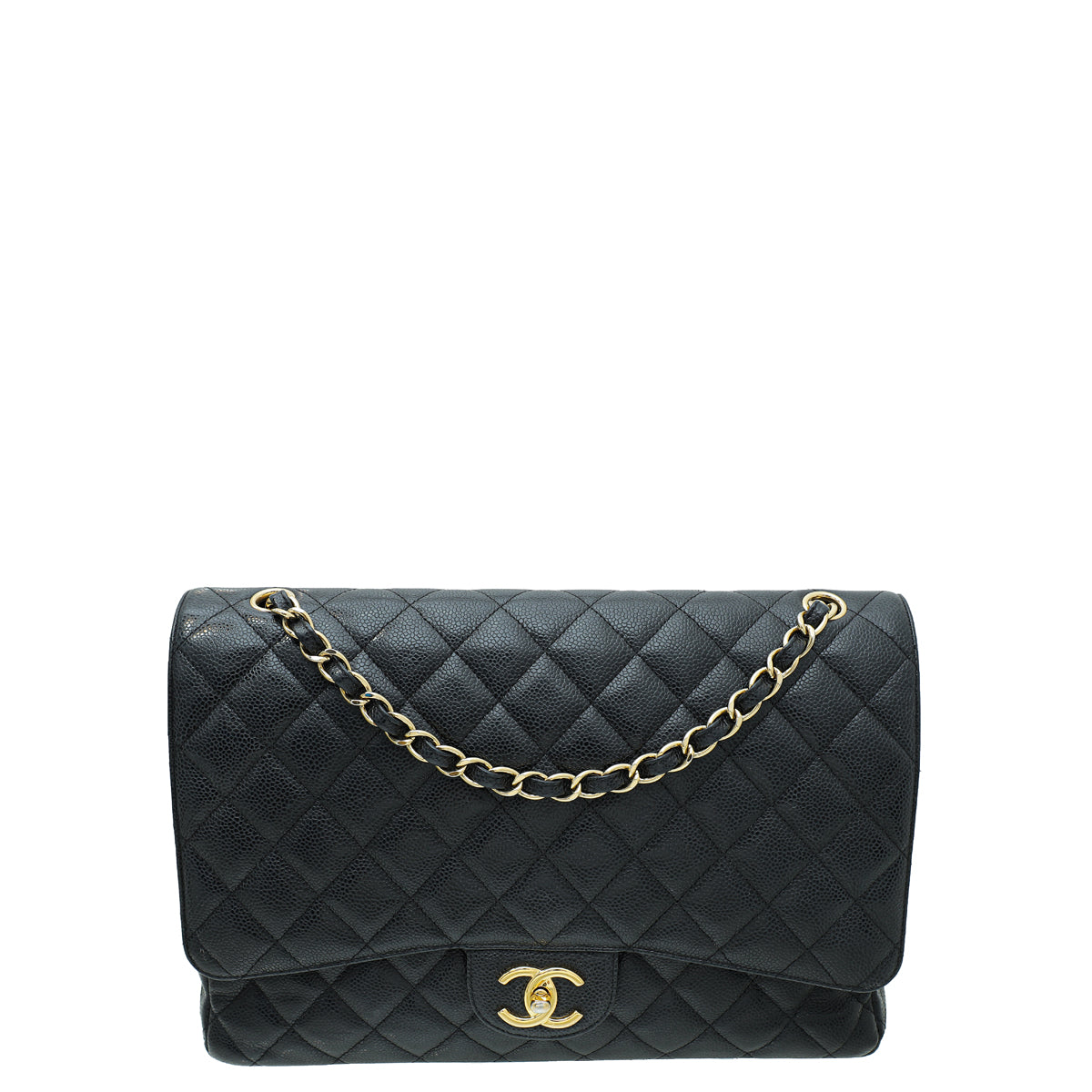 Chanel Black CC Classic Double Flap Maxi Bag-Chanel-THE CLOSET
