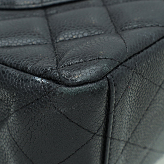 Chanel Black CC Classic Double Flap Maxi Bag