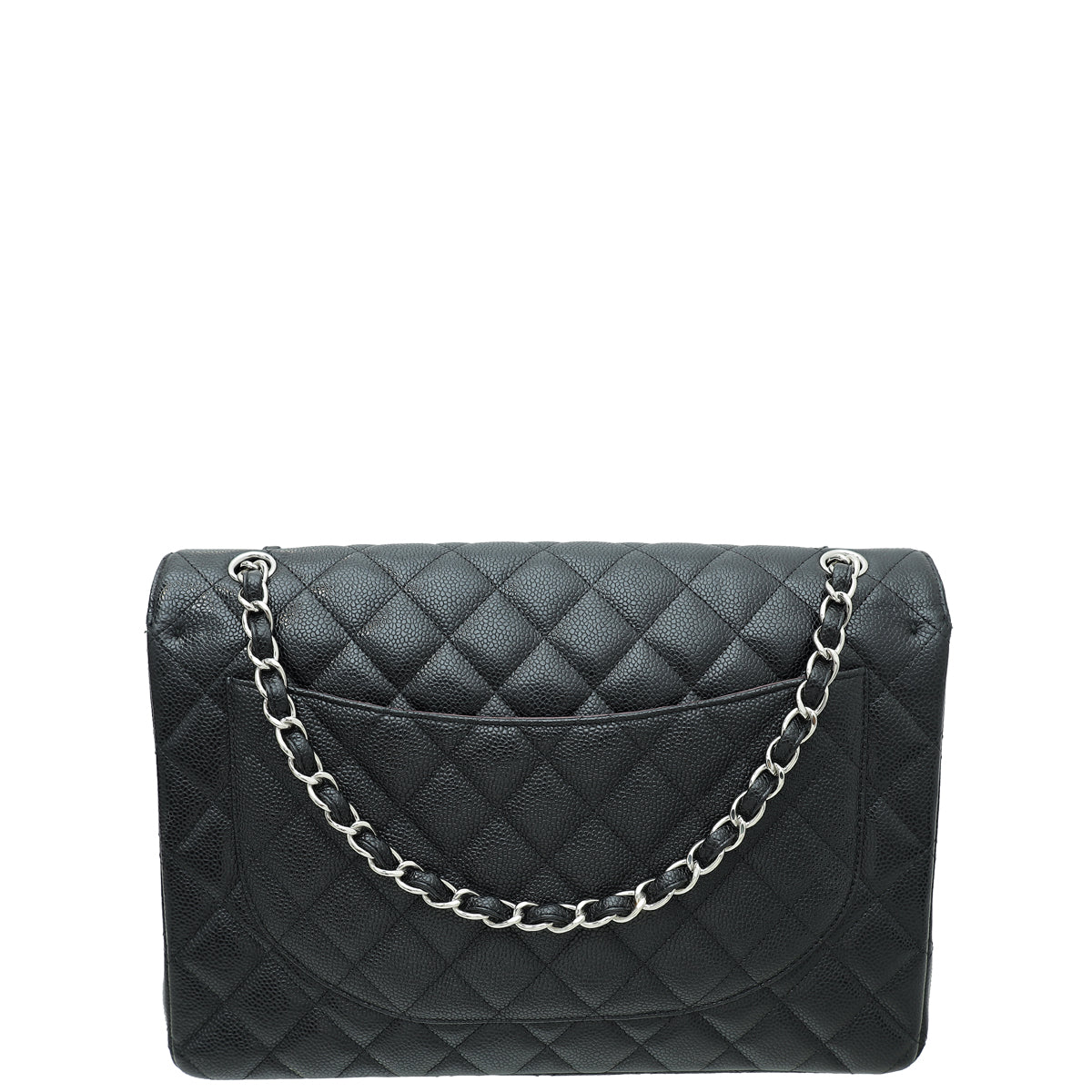 Chanel Black CC Classic Double Flap Maxi Bag