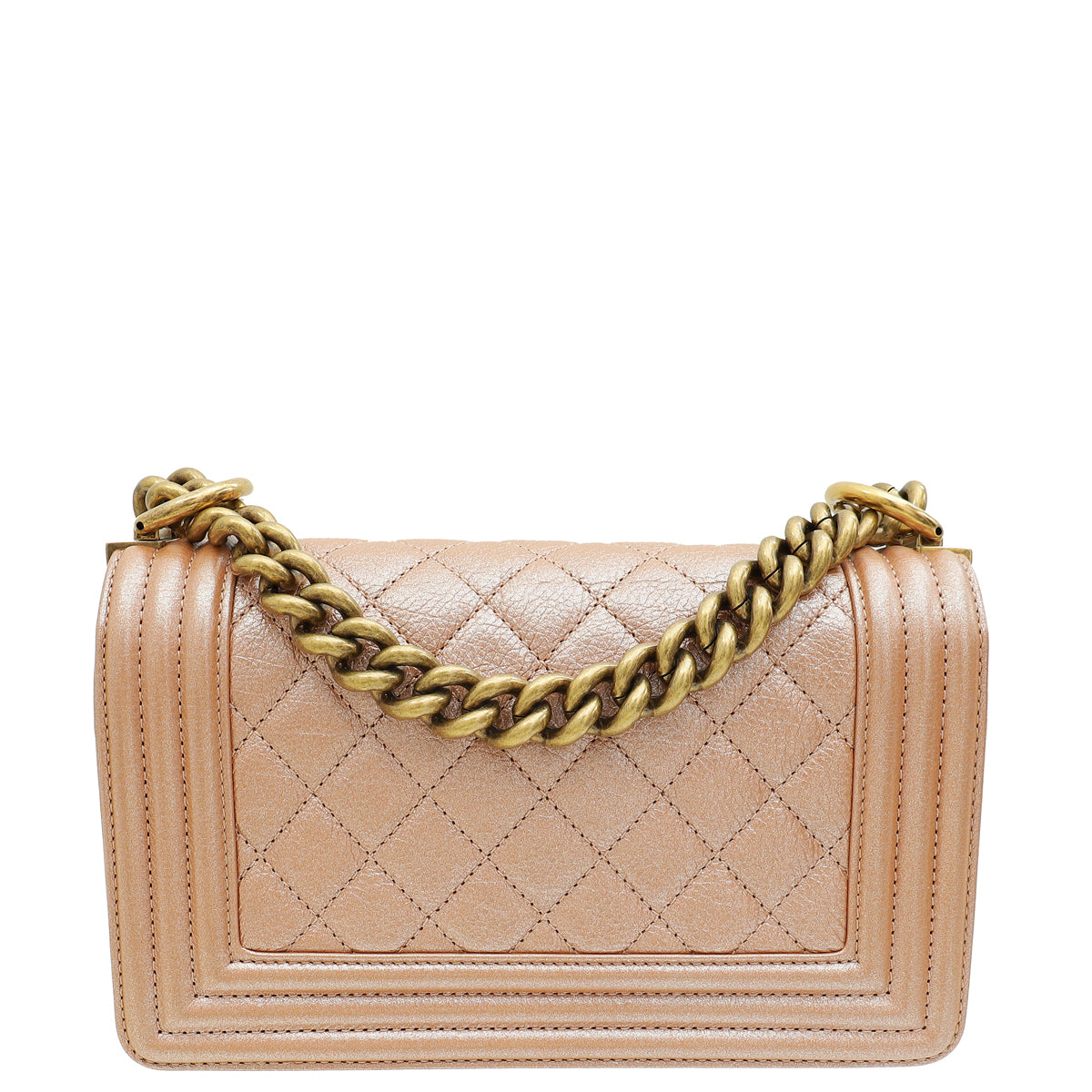 Chanel Metallic Rose Gold Le Boy Small Bag-Chanel-THE CLOSET