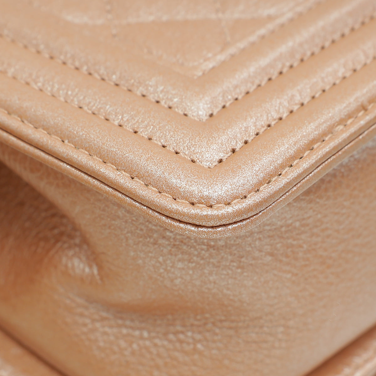 Chanel Metallic Rose Gold Le Boy Small Bag
