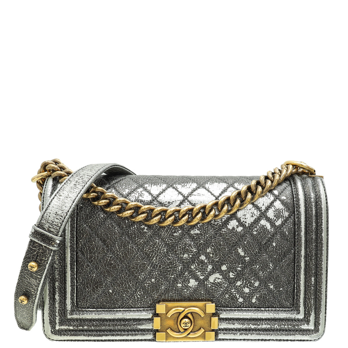 Chanel Bicolor Le Boy Cracked Medium Bag-Chanel-THE CLOSET