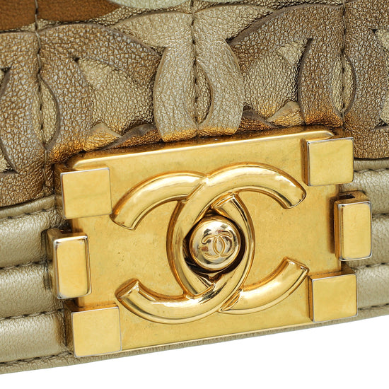 Load image into Gallery viewer, Chanel Bicolor Ltd. Ed. CC Embellished Boy Medium Bag
