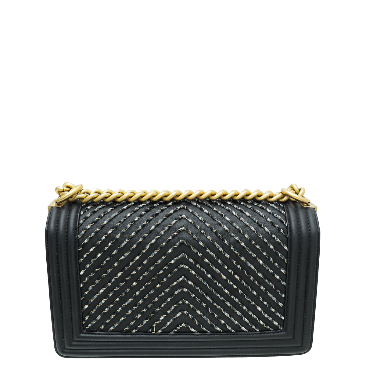 Chanel Black Le Boy Braided Chain Medium Bag-Chanel-THE CLOSET