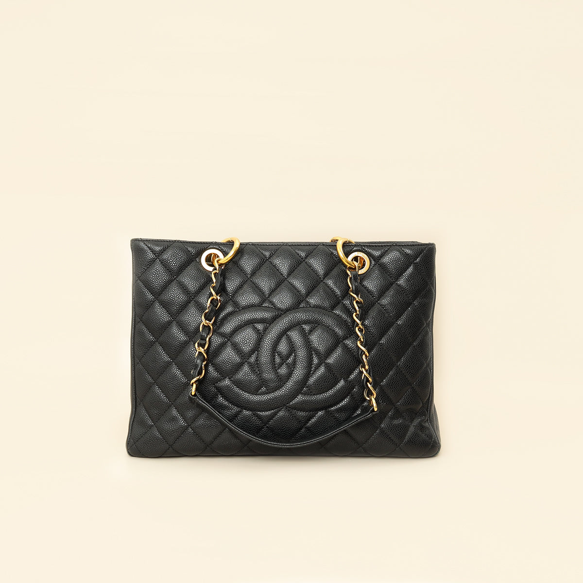 Chanel Black Grand Shopping Tote (GST) Medium Bag-Chanel-THE CLOSET