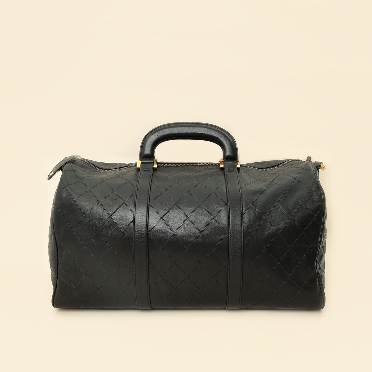 Chanel Black Vintage Stitched Duffle Bag-Chanel-THE CLOSET