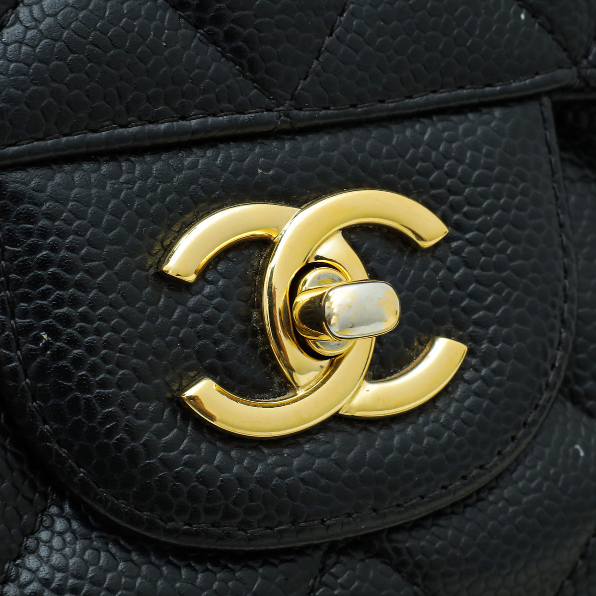 Chanel Black CC Classic Double Flap Jumbo Bag