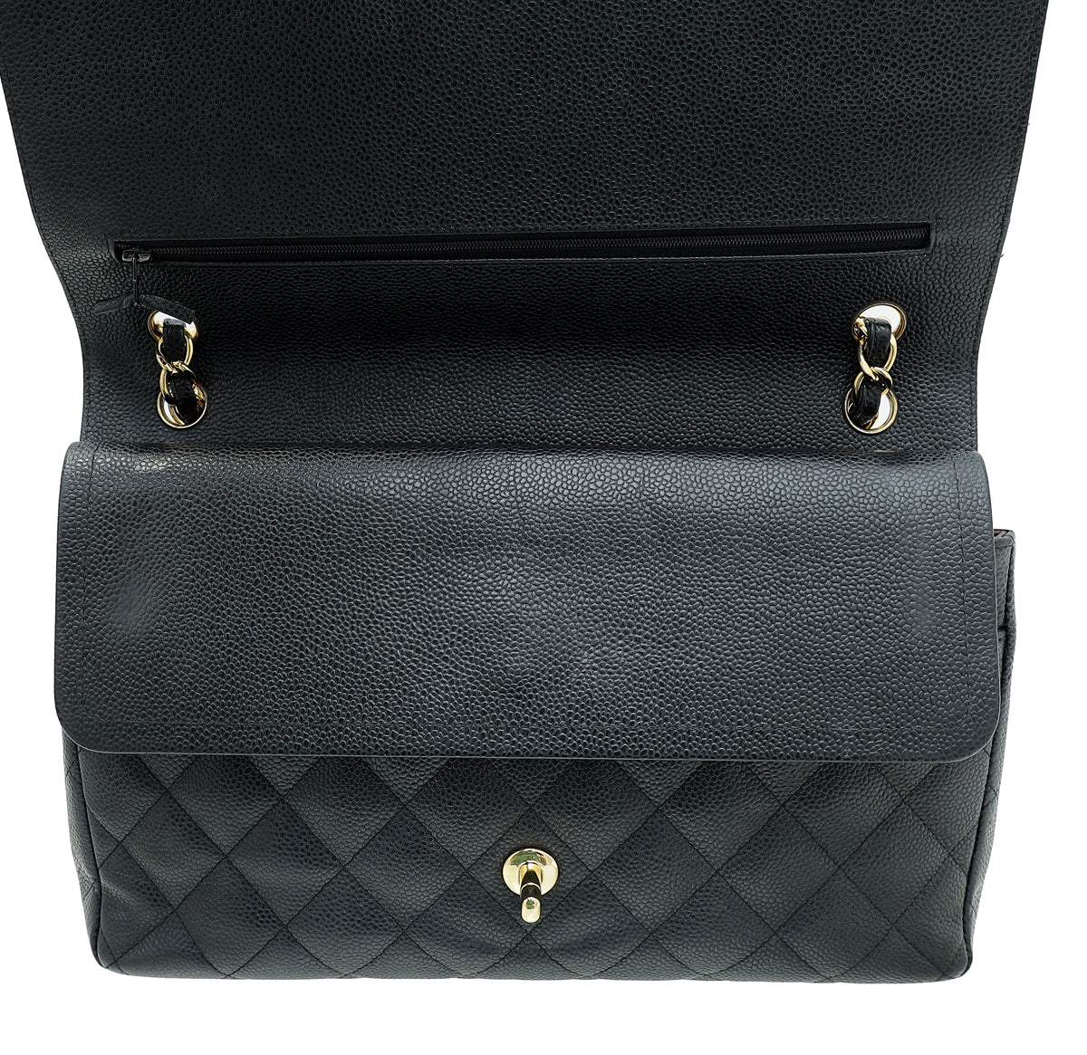 Chanel Black CC Classic Double Flap Jumbo Bag