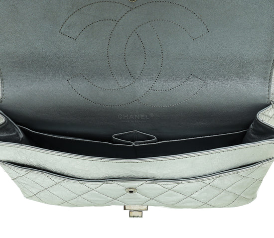 Chanel Metallic Silver 2.55 Reissue Aged Double Flap 227 Bag