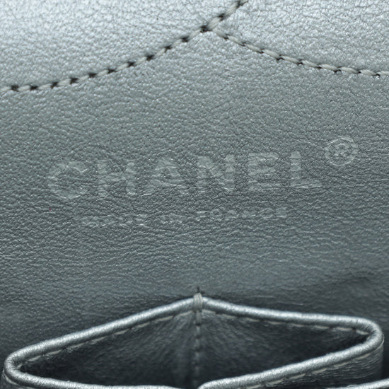 Chanel Metallic Silver 2.55 Reissue Aged Double Flap 227 Bag