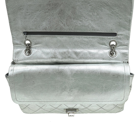 Chanel Metallic Silver 2.55 Reissue Aged Double Flap 227 Bag