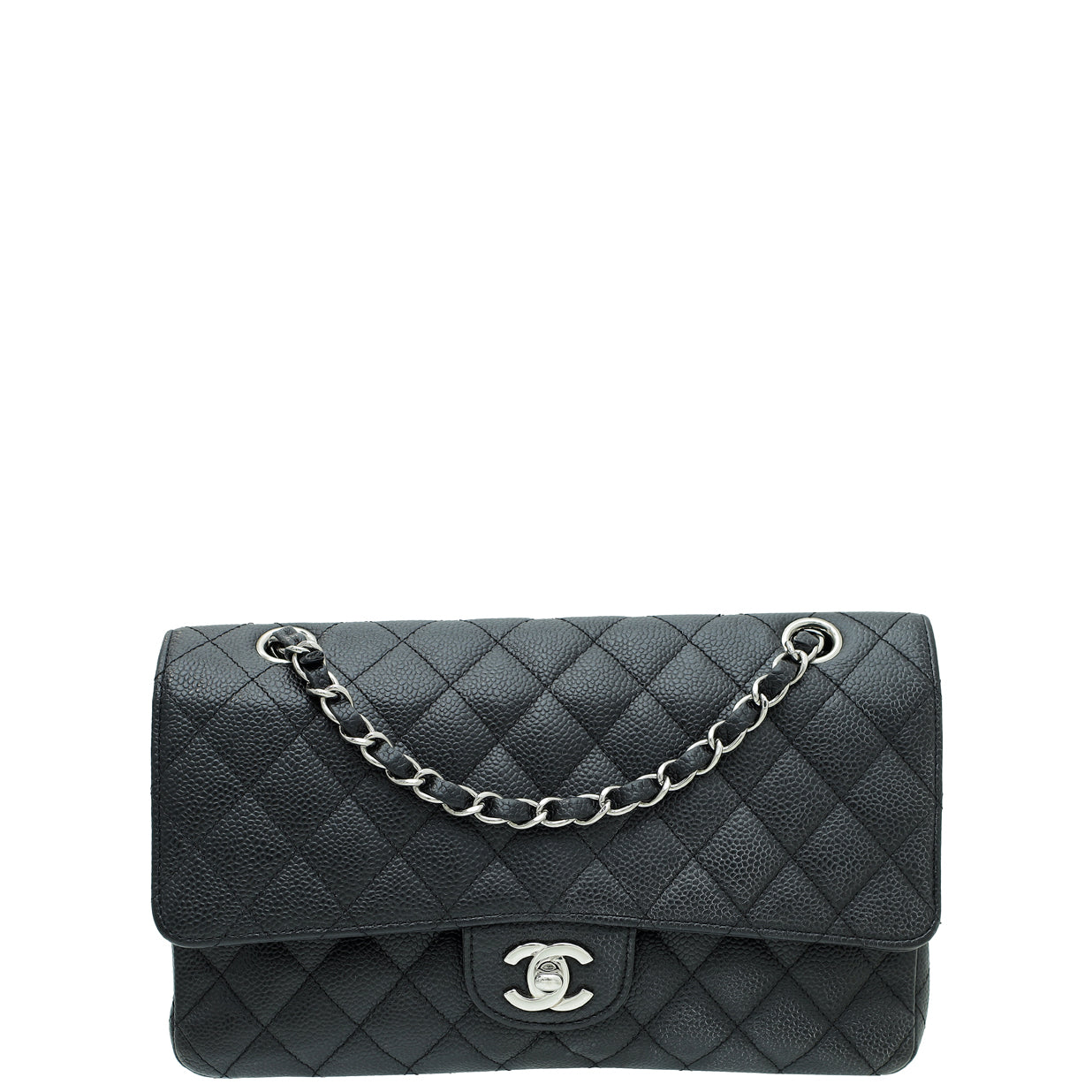 Chanel Black CC Classic Double Flap Medium Bag-Chanel-THE CLOSET