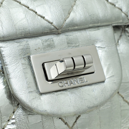 Chanel Silver Reissue 2.55 Striped Double Flap 226 Bag