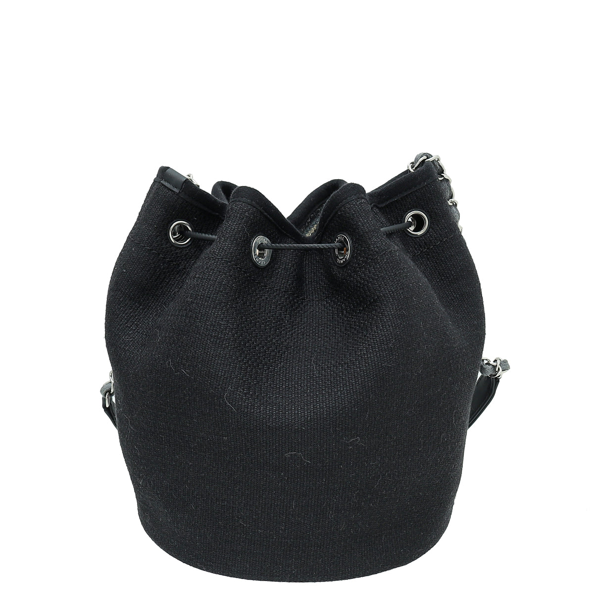 Chanel Black CC Deauville Drawstring Bucket Bag-Chanel-THE CLOSET