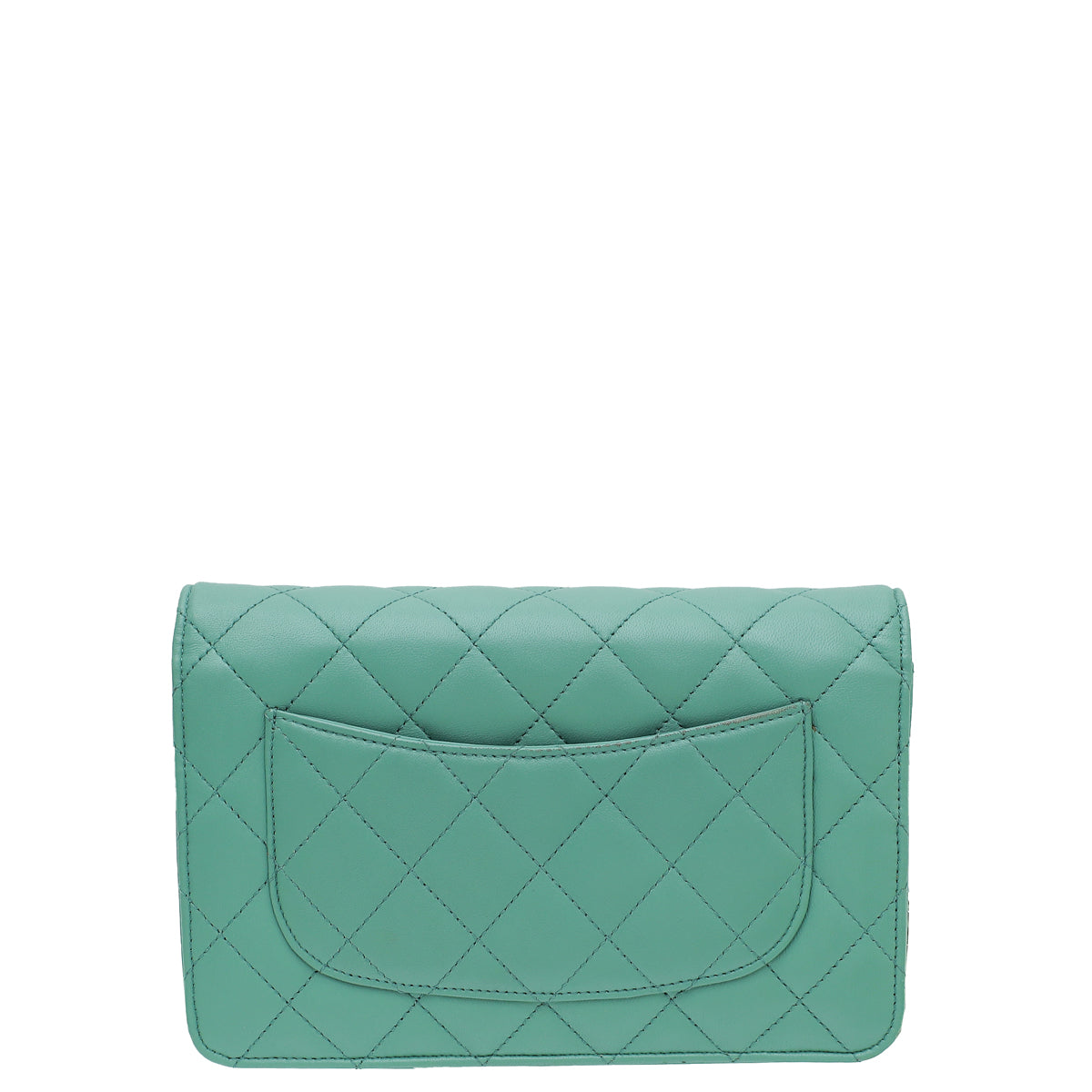 Chanel Green CC Classic Wallet On Chain-Chanel-THE CLOSET
