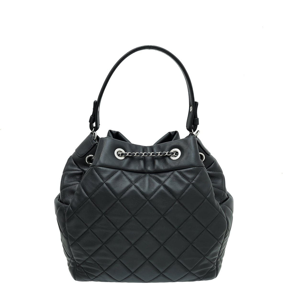 Chanel Black CC Chain Drawstring Bucket Bag-Chanel-THE CLOSET