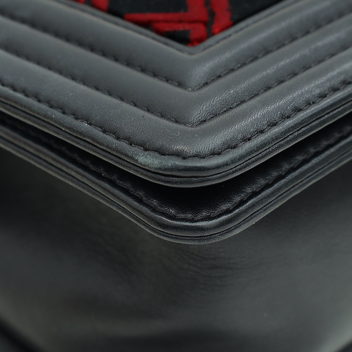 Chanel Bicolor Le Boy Medium Velvet Flap Bag
