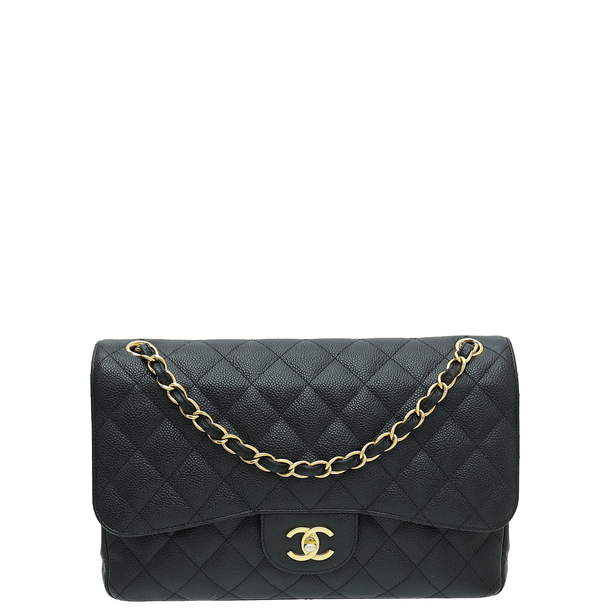 Chanel Black CC Double Flap Jumbo Bag-Chanel-THE CLOSET