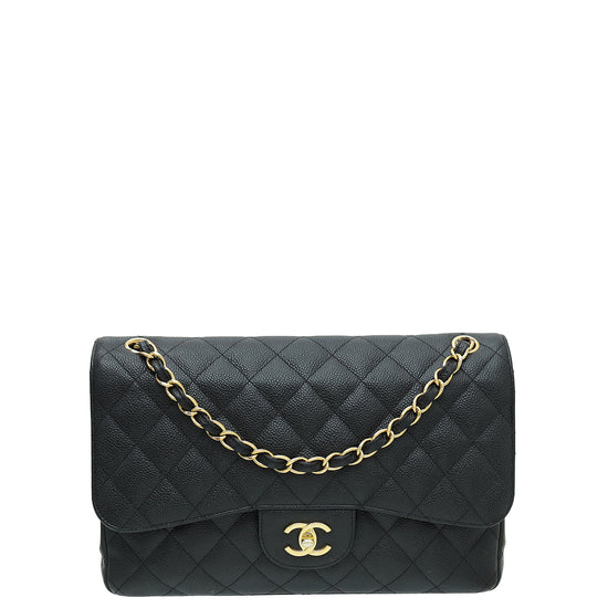 Chanel Black CC Double Flap Jumbo Bag – The Closet