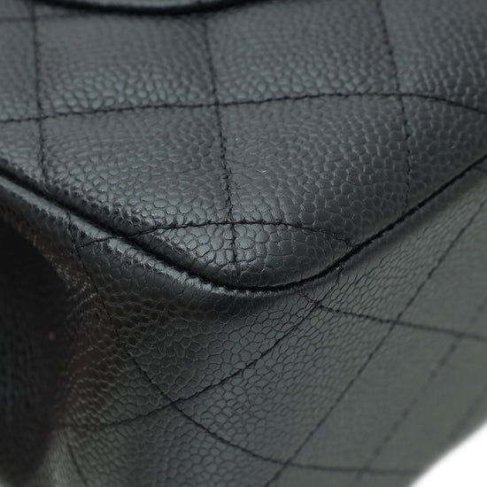 Chanel Black CC Double Flap Jumbo Bag