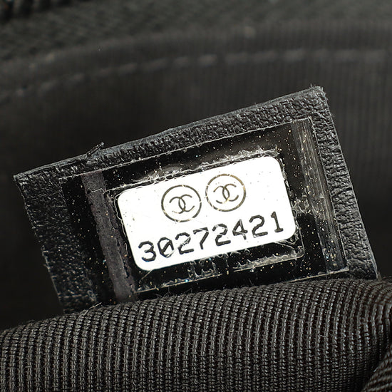 Chanel Black Logo Quilted Cosmetic Case With Chain Wrist-Chanel-THE CLOSET