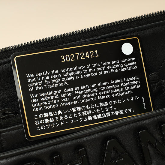 Chanel Black Logo Quilted Cosmetic Case With Chain Wrist-Chanel-THE CLOSET