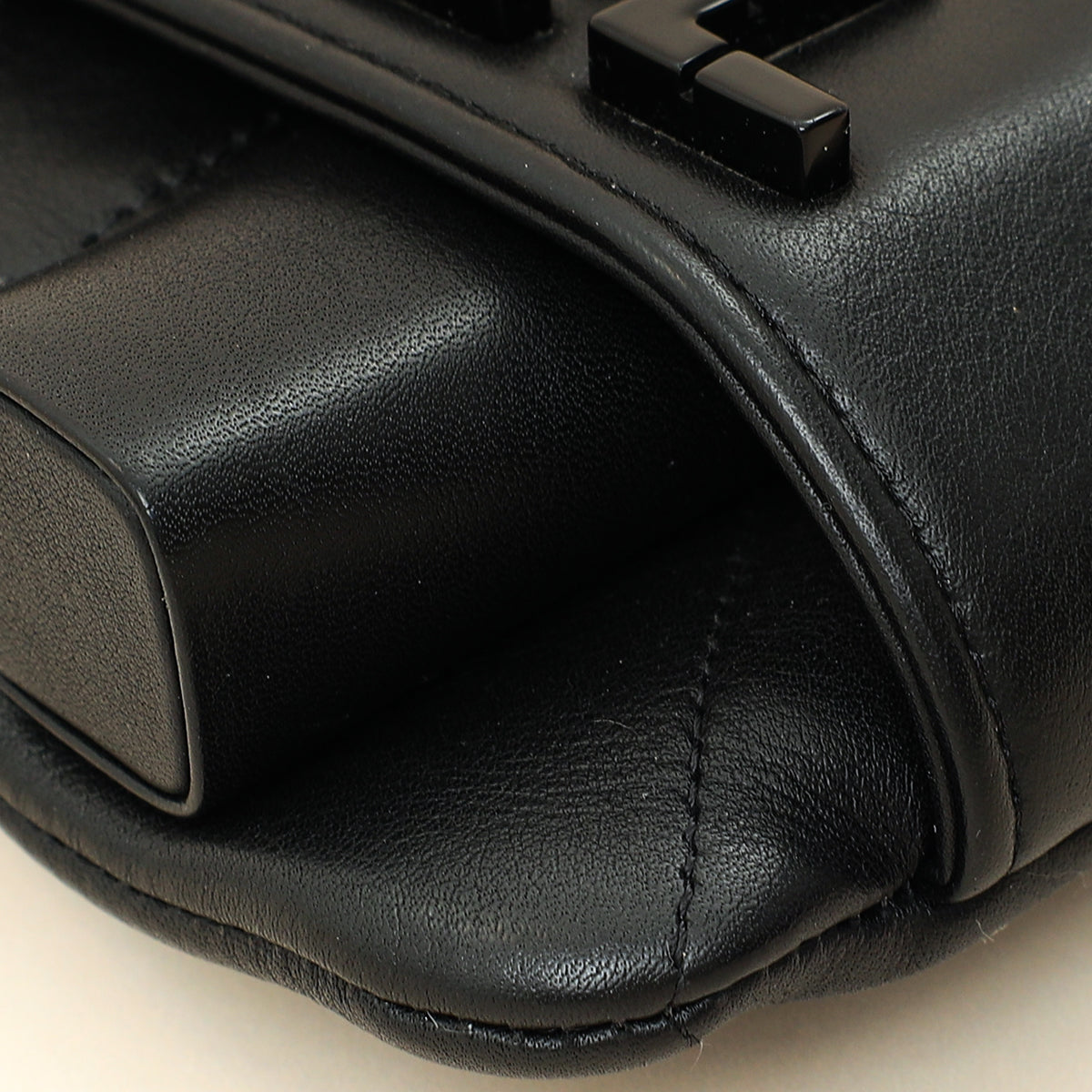 Chanel Black Logo Quilted Cosmetic Case With Chain Wrist-Chanel-THE CLOSET