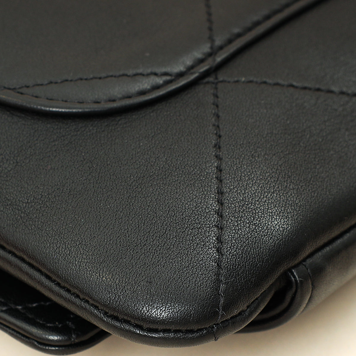 Chanel Black Logo Quilted Cosmetic Case With Chain Wrist-Chanel-THE CLOSET