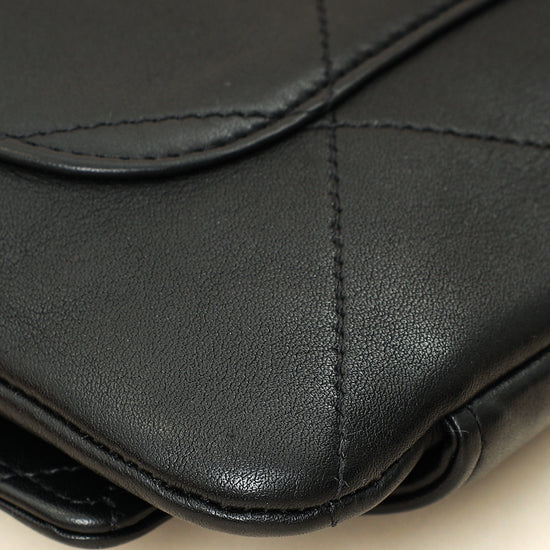 Chanel Black Logo Quilted Cosmetic Case With Chain Wrist-Chanel-THE CLOSET