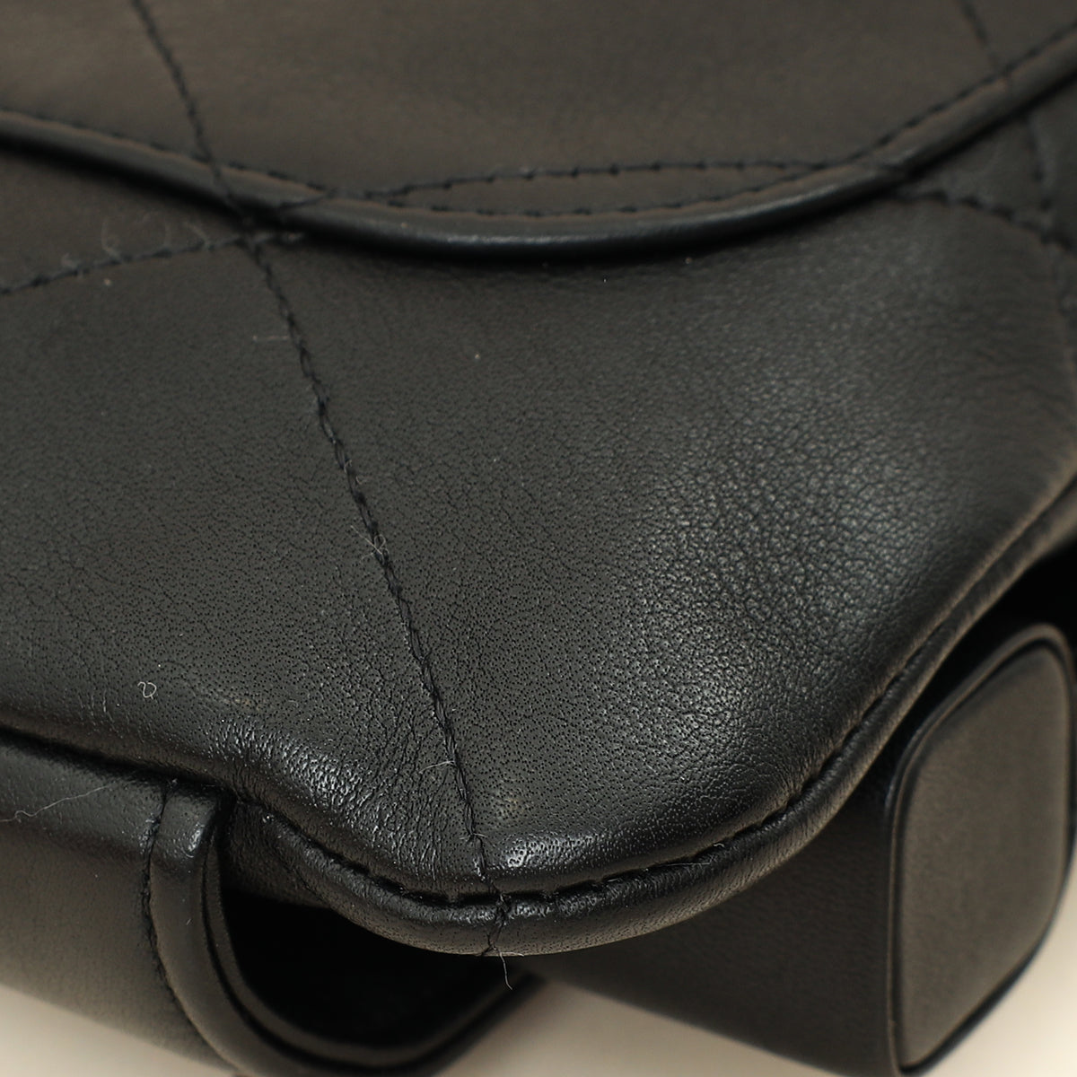 Chanel Black Logo Quilted Cosmetic Case With Chain Wrist-Chanel-THE CLOSET