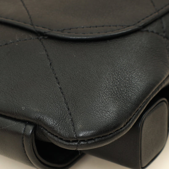 Chanel Black Logo Quilted Cosmetic Case With Chain Wrist-Chanel-THE CLOSET