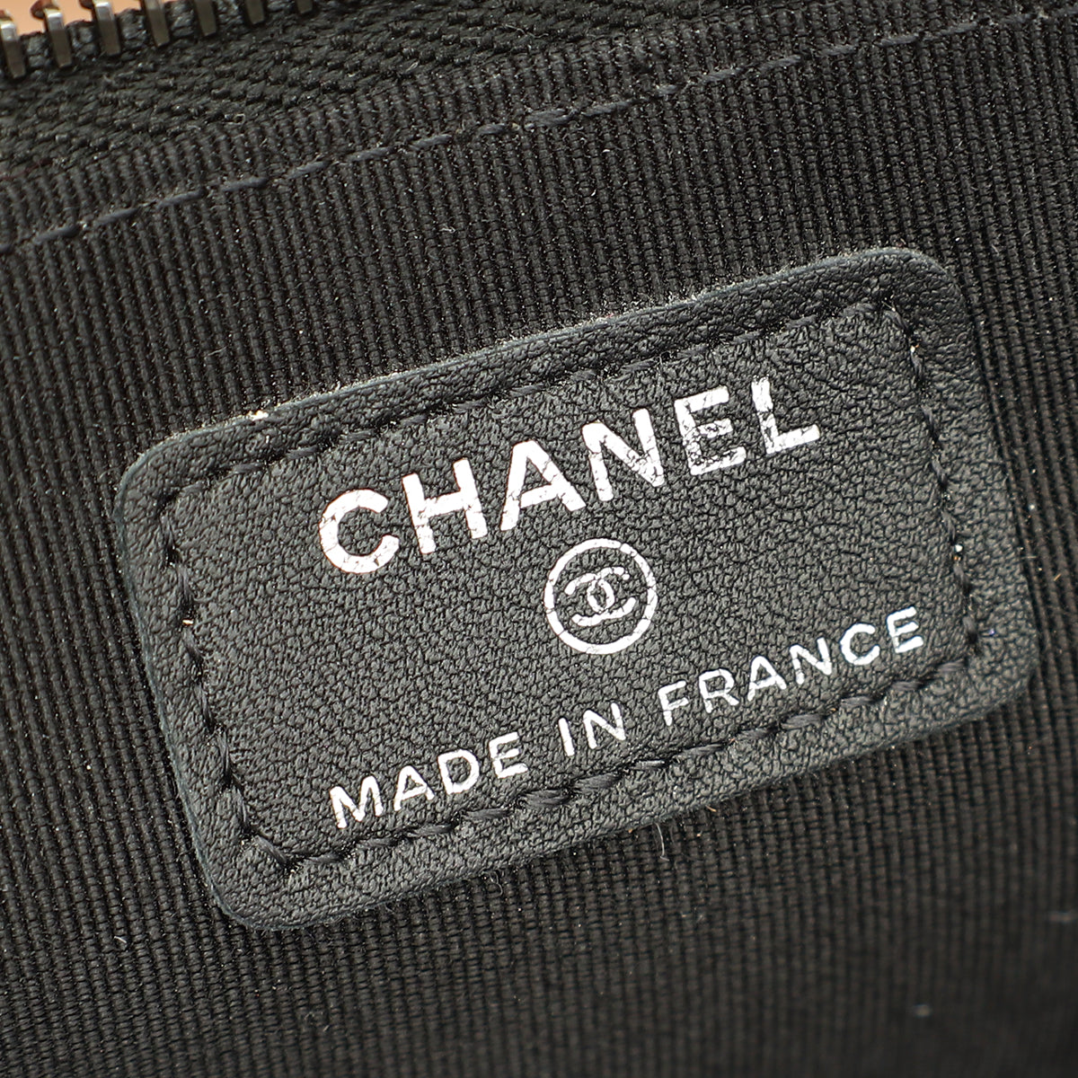 Chanel Black Logo Quilted Cosmetic Case With Chain Wrist-Chanel-THE CLOSET