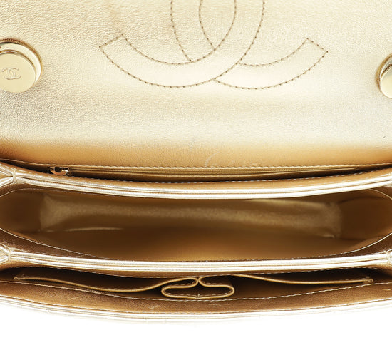 Chanel Metallic Gold CC Trendy Flap Bag