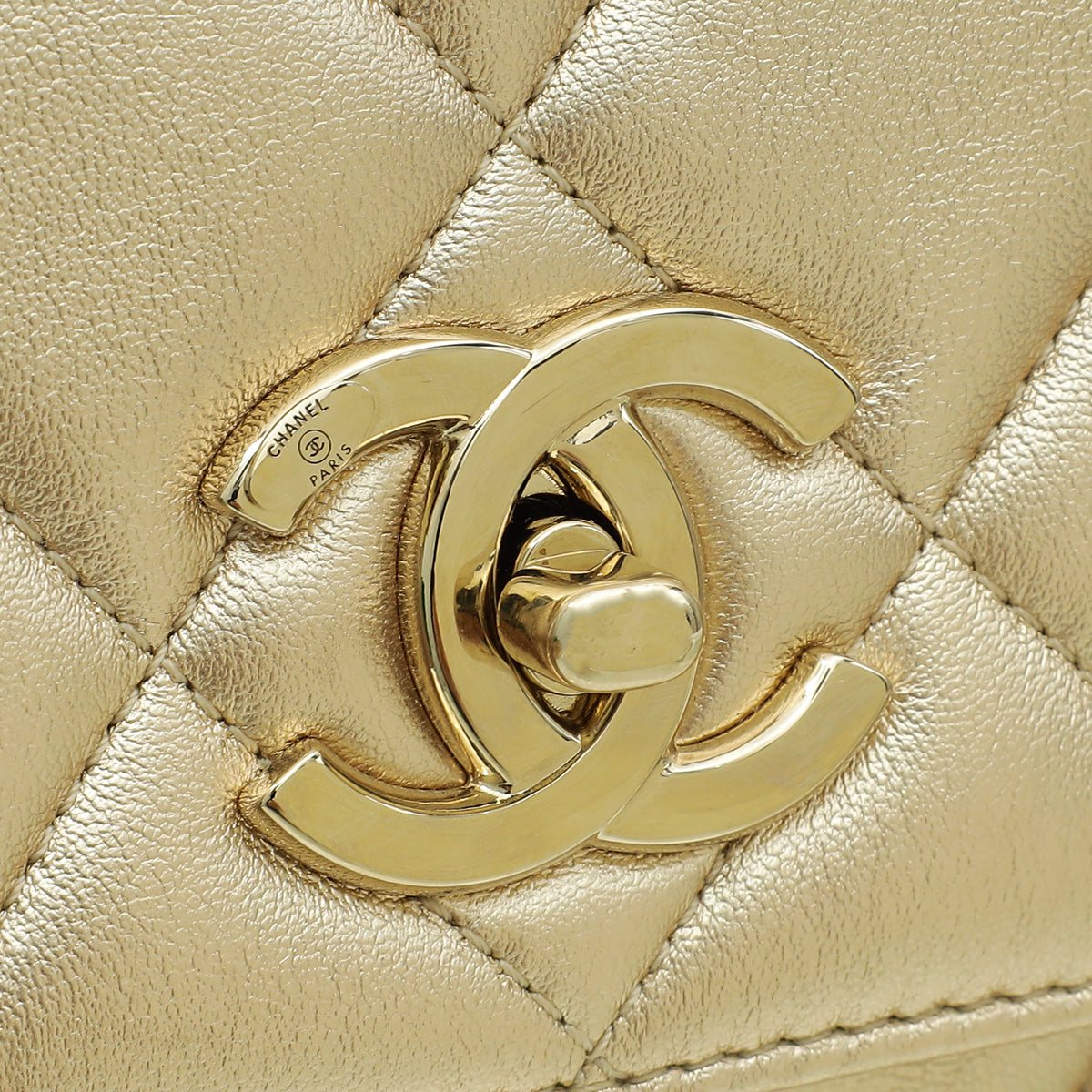 Chanel Metallic Gold CC Trendy Flap Bag